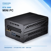 Mini PC et ordinateur de bureau de jeu dédiés à la GPU avec processeur Intel Core i7-12700F, carte graphique RTX 3060, 12 Go de mémoire DDR5, double LAN Gigabit, WiFi 6E