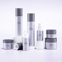 Kit d'emballage cosmétique en verre écologique avec pompe, loion, compte-gouttes et pot 30g 50g 100g Emballage de pot à crème