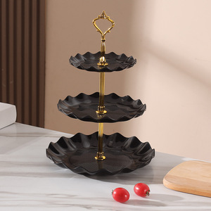 Plato de Plástico PE de Tres Niveles Estilo Americano para Aperitivos y Dim Sum, para Uso Doméstico, Hecho en Shandong - Product Image 4