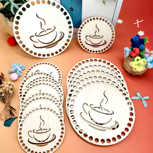 Posavasos <span class=keywords><strong>de</strong></span> Madera Ecológica, Base Redonda <span class=keywords><strong>de</strong></span> Madera <span class=keywords><strong>de</strong></span> Tilo para Cesta <span class=keywords><strong>de</strong></span> Ganchillo, Base y Tapa con Base para Posavasos para Proyectos <span class=keywords><strong>de</strong></span> Bricolaje - Product Image 5