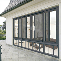 Ventana Corredera de Aluminio con Doble Acristalamiento, Aislamiento Térmico y Acústico, Tamaños Personalizados, para Dormitorio, Sala de Estar, Balcón Residencial
