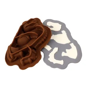 Silicone Dinosaur Bones Chocolate Molds - Triceratops and T-Rex - Instructions Included