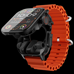 Orange with rubber strap