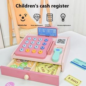 מפעל מכירה ישירה עץ מזומנים אינטראקטיבי רישום ילדים להעמיד פנים משחק סצנה חינוכית מוקדם צעצועי מכולת - Product Image 2