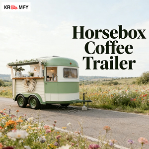 Horse Box Coffee Pastry Display Mobile Kitchen Bakery Case Cross Selling Breakfast Concession Fast Food Trailer - Product Image 2
