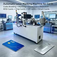 Machine de marquage laser automatique intégrée avec module de tri et de lecture RFID pour cartes de membre russes