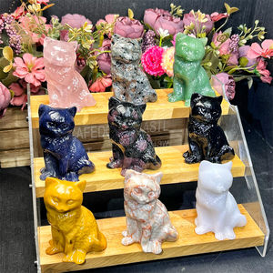 Recién llegado, nueva forma, materiales <span class=keywords><strong>de</strong></span> mezcla <span class=keywords><strong>de</strong></span> cristal Natural <span class=keywords><strong>de</strong></span> alta calidad, Gato sentado para regalo - Product Image 4