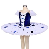 Robe Tutu pour enfants Clown Concours de costumes professionnels Tutu Robe en tulle bleu royal Tutu adulte