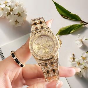 Reloj Cronógrafo de Lujo para Hombre 2026, con Diamantes, Correa Dorada, Reloj de Pulsera de Moda, Marca con Logotipo - Product Image 1