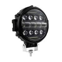 Projecteur LED 69W 7 pouces avec DRL, faisceau spot 30 degrés, 6000K, IP67, en aluminium moulé sous pression avec lentille PMMA pour camion, SUV, pick-up