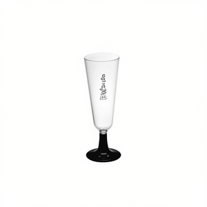 Copa de Cava Desechable de Diseño Moderno, 150CC, Plástico Transparente Negro PP para Champán, 1206R, Reutilizable, Múltiples Usos - Product Image 2