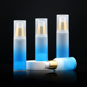 Botella de plástico con pulverizador sin aire para cosméticos, botella de lujo, oro rosa, plata, 15ml, 30 ml, 50, 100ml, 120ml, 80, 1oz, 4 oz, Azul, <span class=keywords><strong>Blanco</strong></span> - Product Image 4