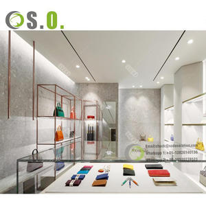 Lujoso diseño bolso exhibición muebles bolsa vitrina bolso de madera estante - Product Image 3