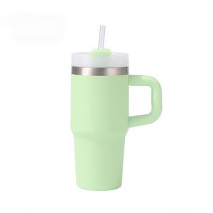 Gobelet de voyage isotherme en acier inoxydable à double paroi de 14 oz, revêtement poudré, avec poignée pour gravure laser, design sportif - Product Image 4