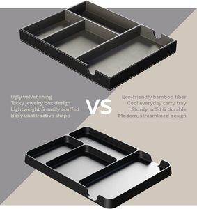 Commode <span class=keywords><strong>de</strong></span> chevet pour hommes, bureau, chambre, chargeur <span class=keywords><strong>de</strong></span> téléphone, fentes <span class=keywords><strong>de</strong></span> rangement, portefeuille, clés, poche, plateau <span class=keywords><strong>de</strong></span> <span class=keywords><strong>valet</strong></span> - Product Image 4