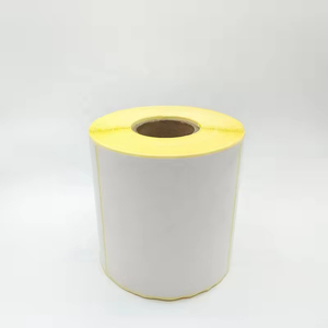 80g bán giấy bóng tráng giấy tự dính nhãn với màu vàng glassine lót nguyên liệu Jumbo CuộN bán nhãn bóng - Product Image 5