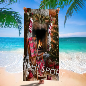 Toalla <span class=keywords><strong>de</strong></span> microfibra <span class=keywords><strong>de</strong></span> secado rápido con estampado <span class=keywords><strong>de</strong></span> <span class=keywords><strong>personajes</strong></span> navideños al por mayor, Toalla <span class=keywords><strong>de</strong></span> playa <span class=keywords><strong>de</strong></span> baño para niños sin arena, 2025 - Product Image 4