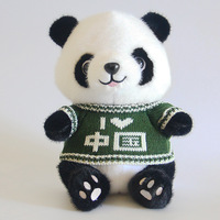 Peluche Panda Personnalisée OEM, Jouet en Peluche, Mascotte avec Logo, Tissu Doux en Coton, Cadeau pour Enfants, Jouets Promotionnels pour Enfants