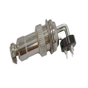 Conector de Aviación GX16 con Pin Curvo, Aleación de Zinc, Niquelado, Contacto de Cobre Plateado para PCBs - Product Image 1