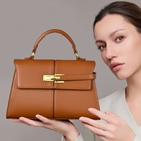 Tas Tote Litchi Grain Commute untuk Wanita, Tas Selempang Kulit PU dengan Penutup Magnetik