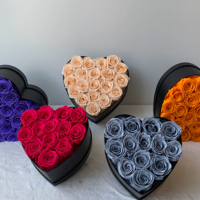 Lovebay Valentijnsdag Hartvormige Geconserveerde Bloem Echte Natuurlijke Eeuwige Hart Bloemen Voor Altijd Rozen Eeuwige Roos In Doos