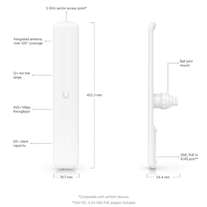 จุดเชื่อมต่อ Lite Access Point แบบ Dual-Band 2.4G & 5G พร้อมพอร์ต LAN 8 ช่อง รองรับ WDS/WPS ป้องกันการสอดแนมด้วยการเข้ารหัส WEP ฟังก์ชั่น QoS รองรับโมเด็ม-LAP-120 - Product Image 2