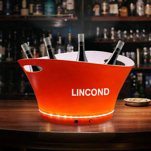 Elegante Secchiello per Ghiaccio in Plastica con LED Verde Cambiacolore per Night Club e <span class=keywords><strong>Bar</strong></span> - Product Image 5