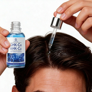 Suero Profesional para el Crecimiento <span class=keywords><strong>del</strong></span> Cabello con Péptidos de Cobre GHK-Cu AHK-Cu para la Caída <span class=keywords><strong>del</strong></span> Cabello y la Línea <span class=keywords><strong>del</strong></span> Cabello en Hombres y Mujeres, Tópico, el Mejor OEM - Product Image 1