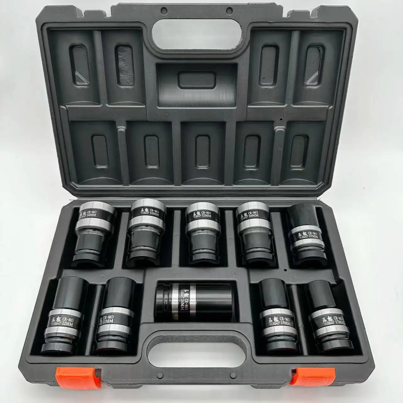 YuBiao High-quality 10Pcs 3/4" Cr-Mo Drive Deep Impact Socket Set