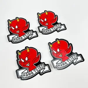 Stiker Decal PVC kustom perekat kuat, stiker Decal Logo kartun vinil tahan air untuk dekorasi jendela mobil