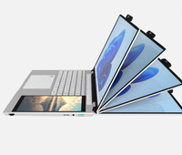 Offre Spéciale marque double écran 15.6 + 7 pouces ordinateur portable Win 11 Quad Core 16GB DDR4 1TB SSD nouvel ordinateur d'étudiant d'enseignement en ligne