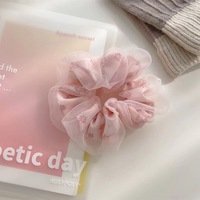 Chouchous de cheveux en maille Double couche pour filles, à la mode d'été, à imprimé Floral, élastiques pour cheveux, accessoires pour femmes