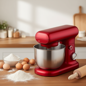 Batteur sur socle électrique 3 litres 300W 10 vitesses, tête inclinable, bol en acier inoxydable pour la pâtisserie - Product Image 2