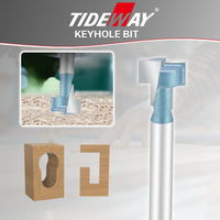 TIDEWAY 1/4 1/2 pouces tige outils de menuiserie à bois trou de serrure routeurs mèches pour serrure de porte en bois fraise en bout
