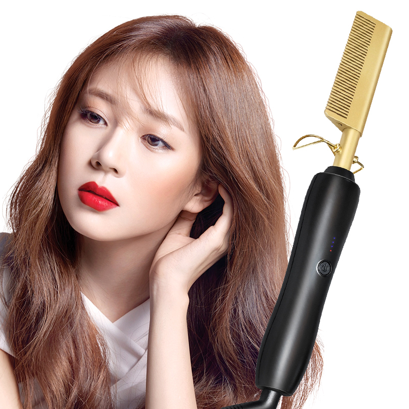Offre Spéciale Multifonction Électrique droite Peigne À Cheveux De Luxe Bling Cristal Peigne À Cheveux Chaud/