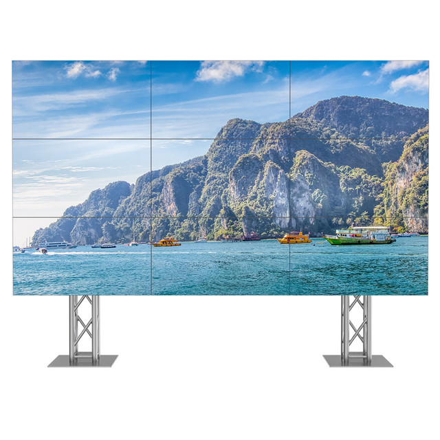 55 65 inch narrow bezel indoor ultra thin digital advertising display screen LCD splicing video wall