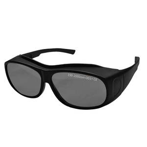 Gafas de seguridad para láser con montura negra 190-2000nm OD1+ con protección CE para uso en estética y soldadura - Product Image 3