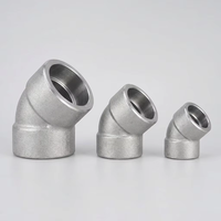 Coude forgé à souder par emboîtement à 45 degrés en acier inoxydable 316L ASME B16.11 pour équipement de pipeline industriel