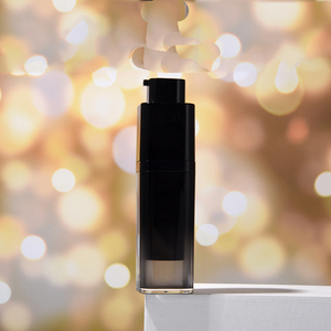 30ml Black Square Airless AS Pump Bottle Plastic Cosmetic Container Essence Cream Emulsion <b>Travel</b> <b>Set</b> Refillable Seal Type - Product Image 3