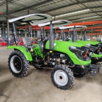 Tractor Agrícola Compacto HUABO de 25 HP, 4x4, Diésel, con Implementos Compatibles para Uso en Huertos y Jardines