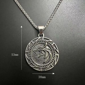 Hombres nórdico vikingo eslavo Lobo runa 316 joyería de acero inoxidable joyería de moda fina 18K Pvd chapado en oro colgante collares hombres - Product Image 6