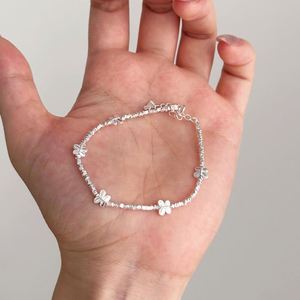 Dylam Dainty Charm Design Fine Fashion Jewelry Women 925 Sterling <b>Silver</b> Bead Beaded Butterfly Pendant <b>Bangles</b> <b>Bracelets</b> - Product Image 5