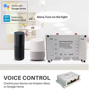 Hot bán 4 CH 220V tuya chiếu sáng thông minh thiết bị chuyển mạch LED chiếu sáng hỗ trợ Alexa Google nhà tương thích Mã học tập - Product Image 4
