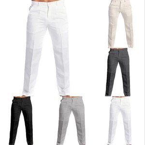<span class=keywords><strong>Pantaloni</strong></span> Casual da Uomo in <span class=keywords><strong>Lino</strong></span> con Tasche 2025, Tinta Unita Bianco <span class=keywords><strong>Grigio</strong></span>, Taglie Forti fino a 3XL, <span class=keywords><strong>Pantaloni</strong></span> Eleganti da Uomo, Tuta Sportiva Moda Streetwear - Product Image 1