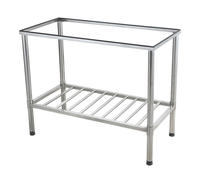 Évier de cuisine commercial en acier inoxydable, double bac avec robinet, design moderne, vente chaude
