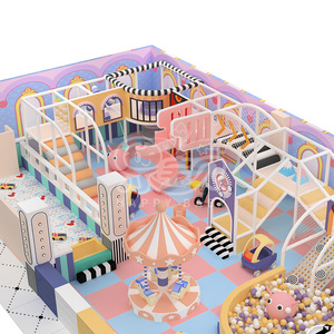 Oem Custom Pink Candy Theme Trampoline Electric Toy Soft Slides Climbing <b>Net</b> Softplay Indoor Playground - Product Image 4