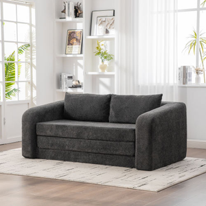 Sofá Cama Doble Moderno y Ecológico con Reposabrazos Reversibles y Colchón sin Estructura para Salas de Estar, Exteriores y Habitaciones de Invitados - Product Image 1