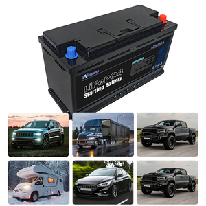 12V 100Ah LiFePO4 汽车启动用电池，防震且免维护，IP65 防水，1200CCA 12V 启动电池 - Product Image 1