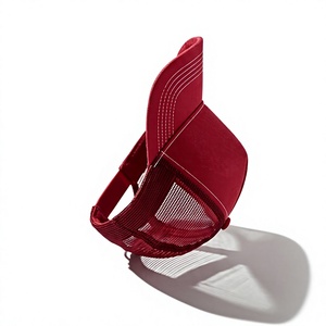 Gorra Trucker Roja de Terciopelo, 6 Paneles, Ajustable, Transpirable, Unisex, Casual, para las Cuatro Estaciones, 100% Algodón - Product Image 2