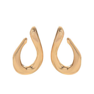 Boucles d'oreilles en forme de U torsadées avec découpe de personnalité délicate pour accessoires pour femmes - Product Image 5